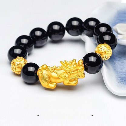 Sterling Silver Pi Yao Wealth Guardian Bracelet - Attract Abundance &amp; Repel Negativity