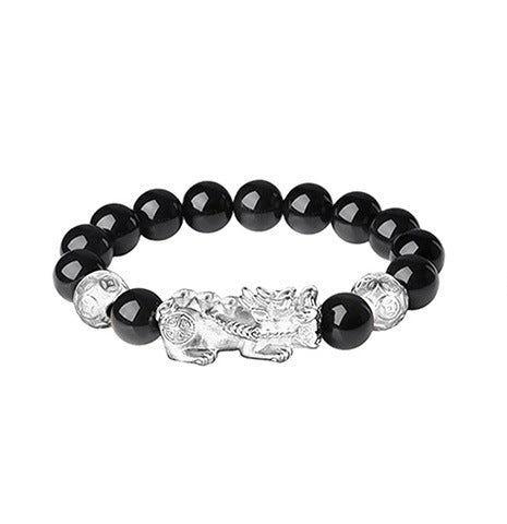 Sterling Silver Pi Yao Wealth Guardian Bracelet - Attract Abundance &amp; Repel Negativity